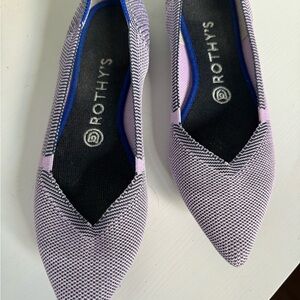 Rothy's Pink/Purple and Navy Flats Sleek Slip-On Loafers